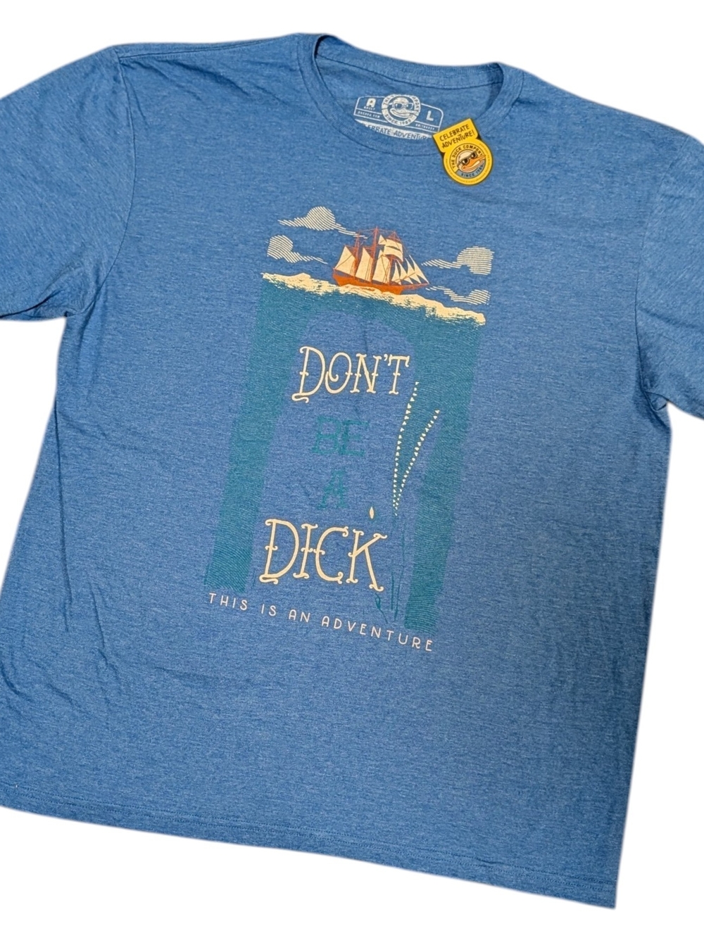 Blue Graphic Tee The Duck Co. Men's Large Travel Casual